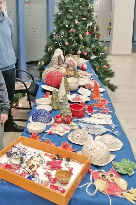 T&ouml;pfermarkt in der Volksbank Burg