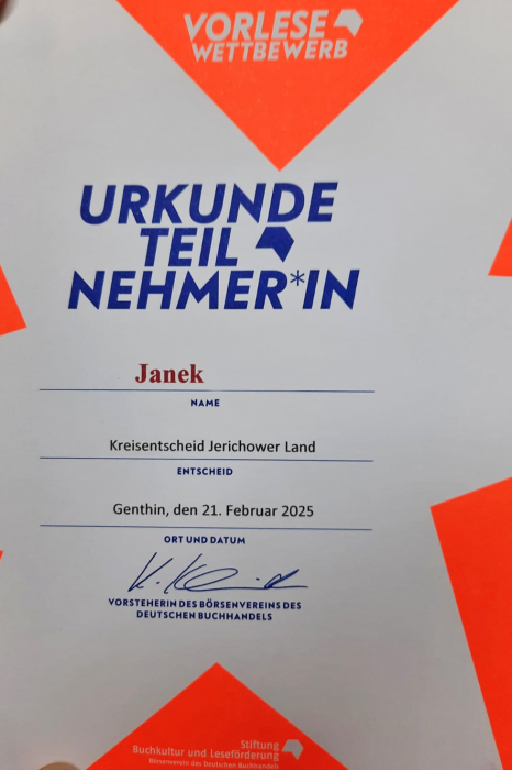 Vorlesewettbewerb auf Kreisebene Vorlesewettbewerb auf Kreisebene